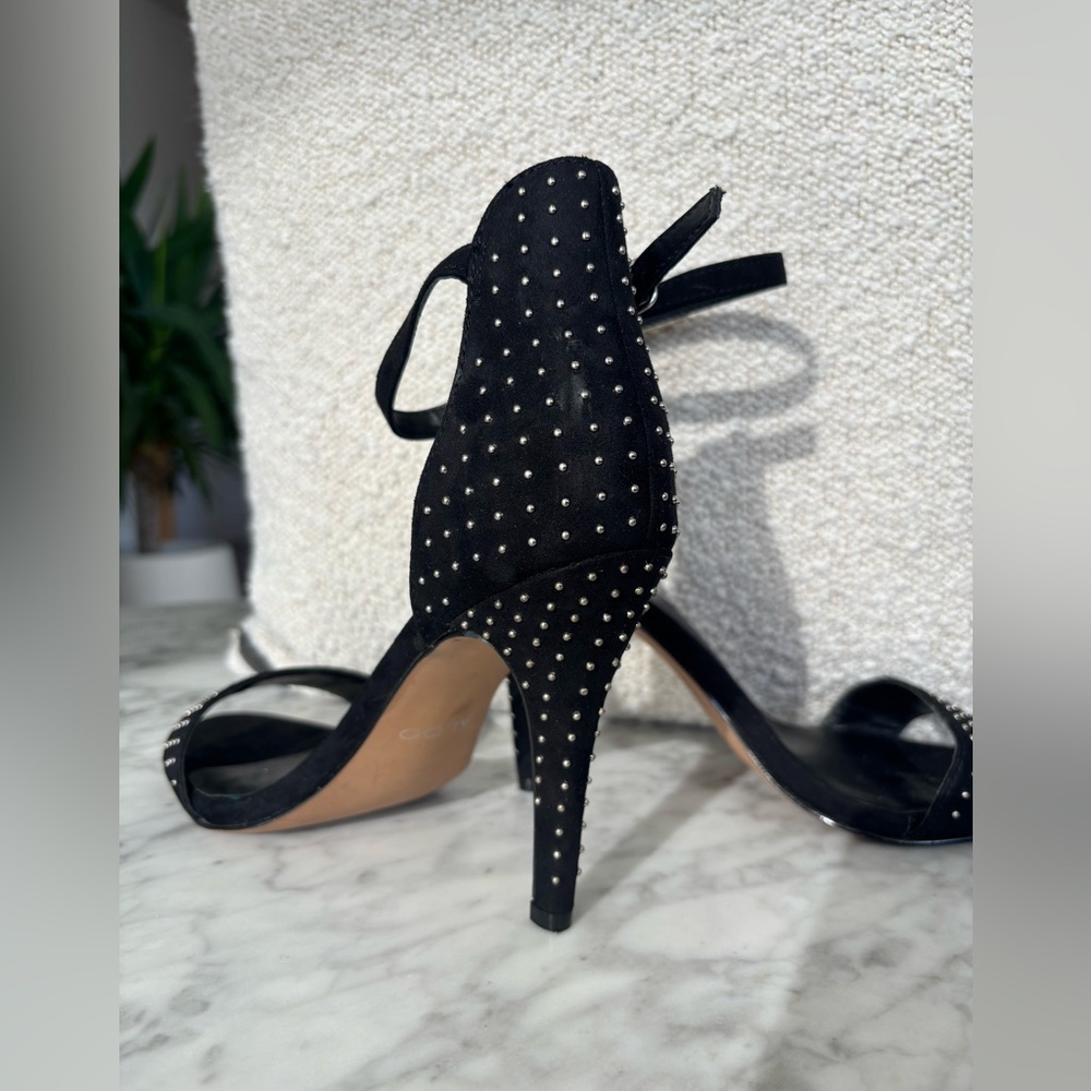 Aldo Black Heels with Silver Studs